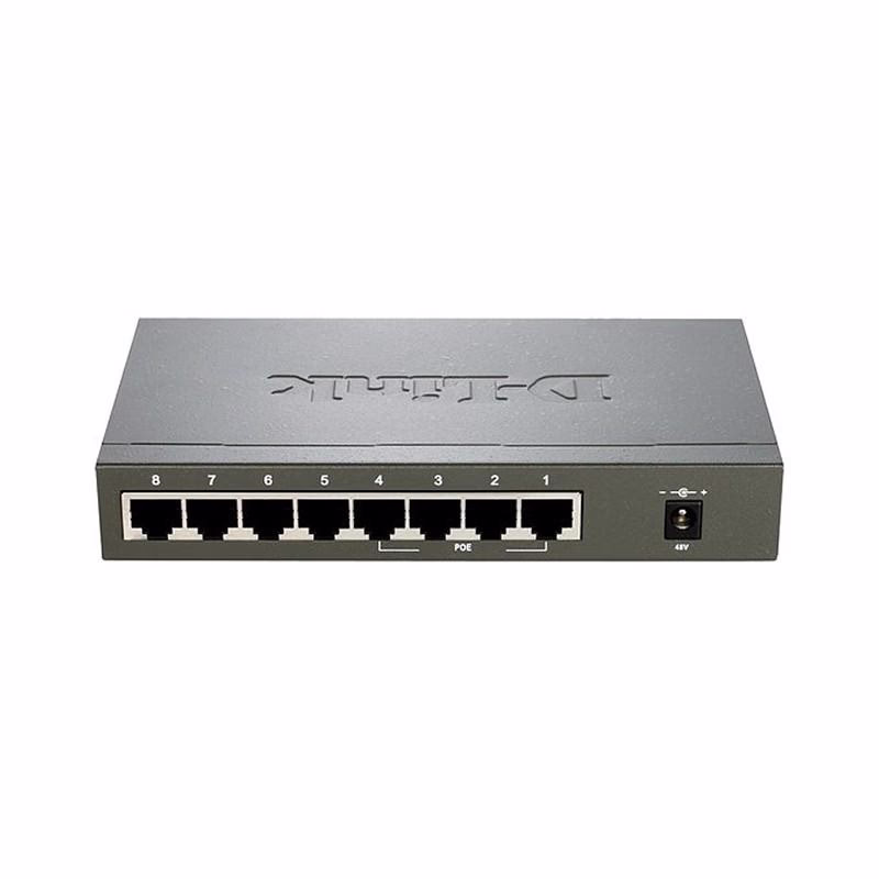 D-Link DES-1008PA, Switch Gigabit 8 Ports 10/100 Mbps Dont 4 ports PoE
