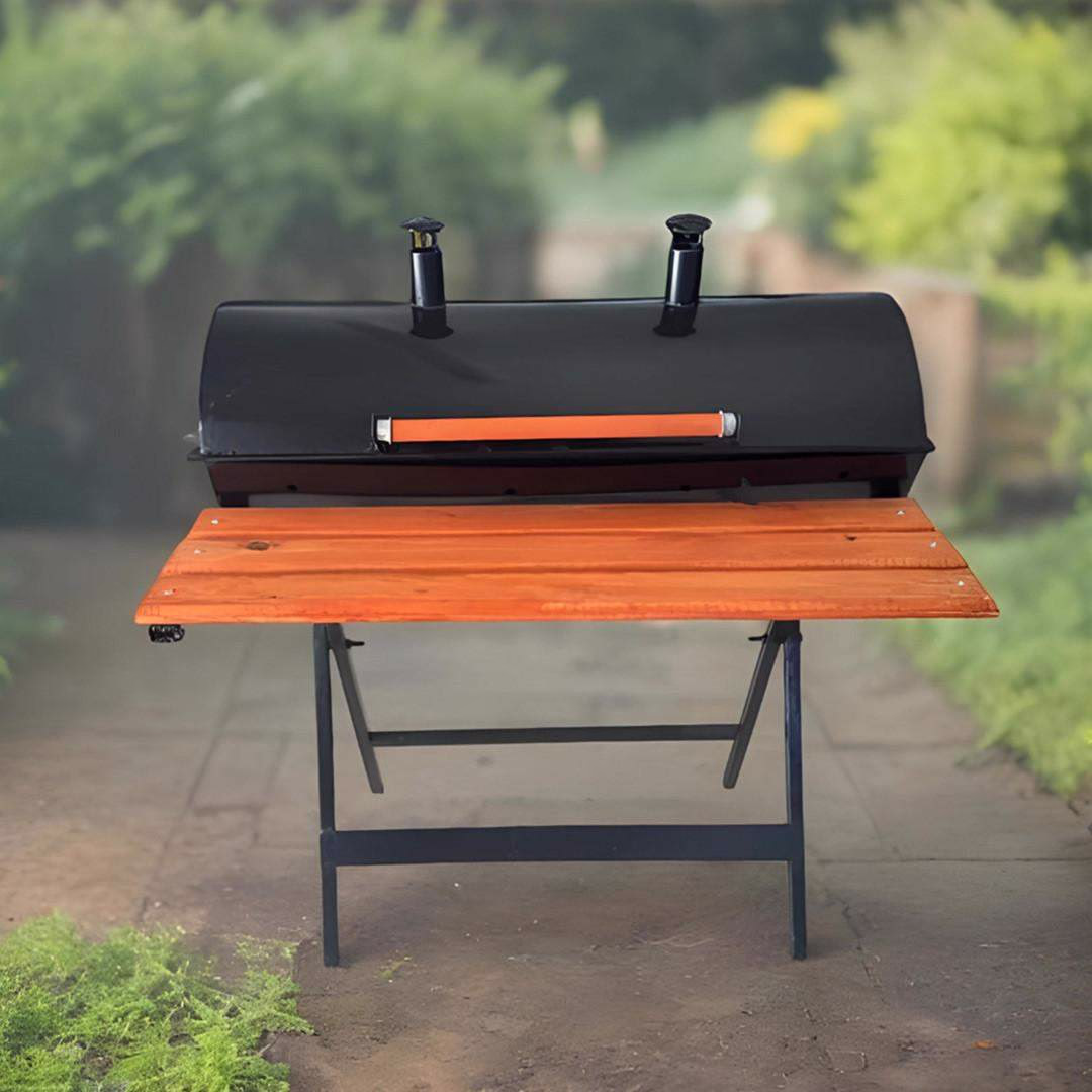 Barbecue à Charbon Avec Couvercle avec grille 80 cm en métal