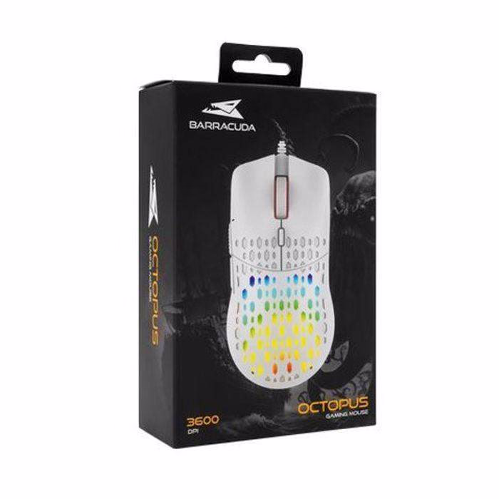 Souris Gamer Filaire BARACUDA OCTOPUS BGM-022 - Blanc