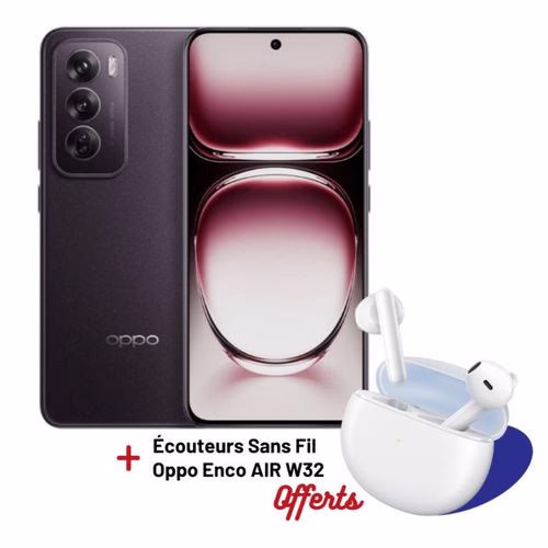 Smartphone Oppo Reno 12 5G 12 Go 512Go + Buds Enco W32 Cadeaux Tunisie