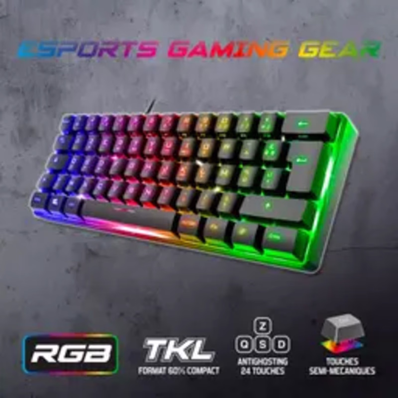 Clavier SOG PRO K2 TKL RGB USB NOIR