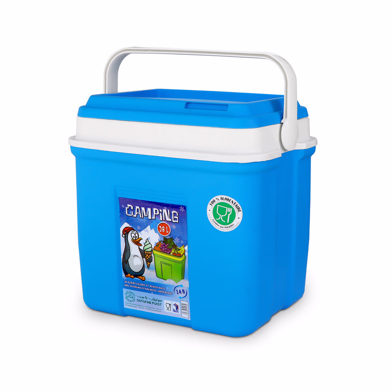 Glacière Sotufab Camping de capacité 28 Litres en plastique