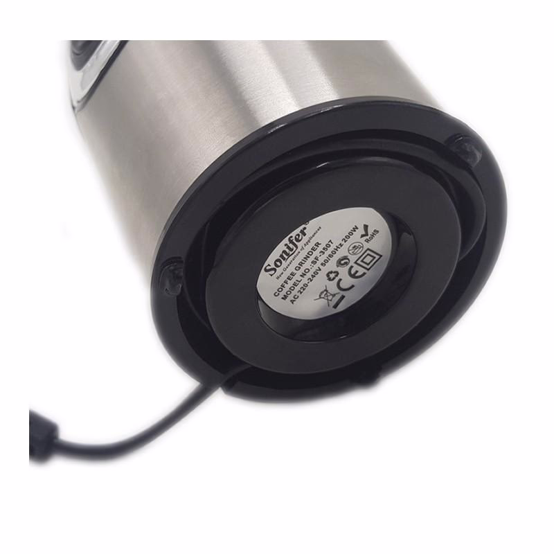 Sonifer SF-3507, Moulin à café 200 Watts de capacité 50gr Inox