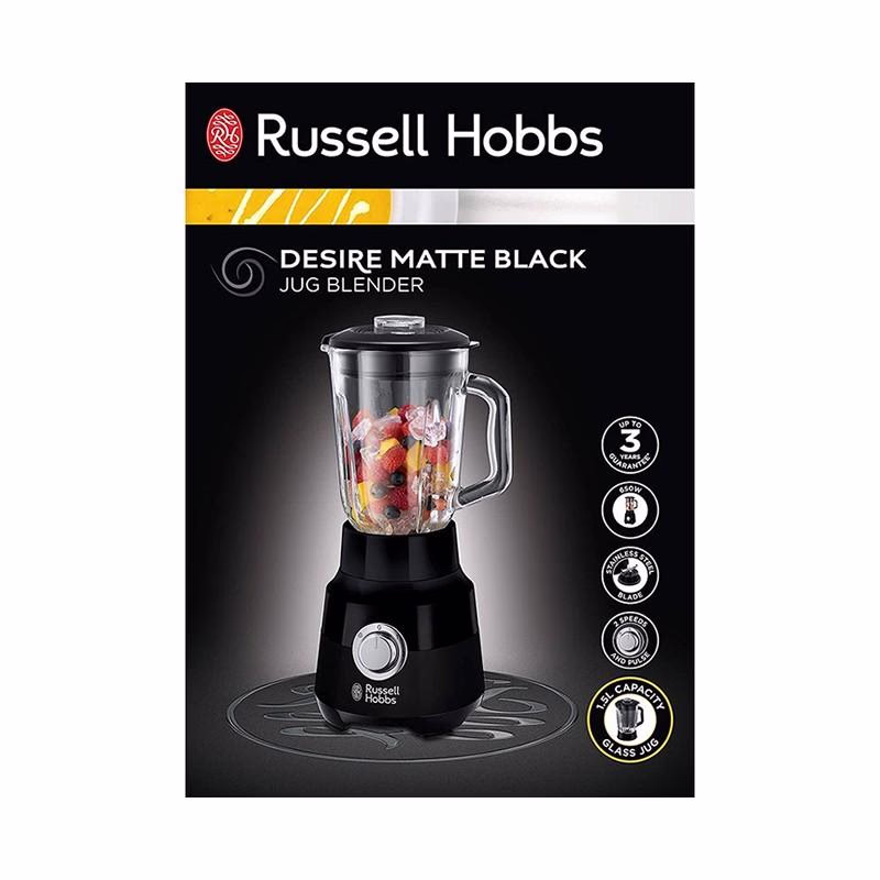 Blender Russell Hobbs 24722-56 de 1.5 Litre à 2 Vitesses, 650 Watts en Noir
