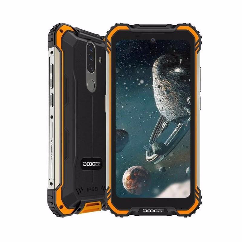 Smartphone DOOGEE S58P Android RAM 6 Go 64 Go Anti chute en Noir et Orangé