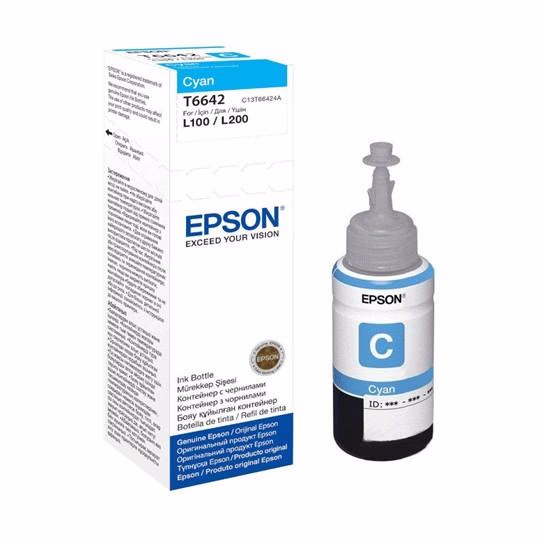 Bouteille D'encre Original EPSON T6642 - Cyan (C13T66424A)