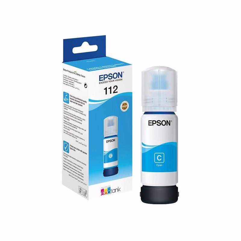 Bouteille D'encre Original EPSON EcoTank 112 - Cyan (C13T06C24A)