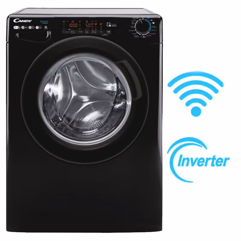 Lave-linge Séchant CANDY INVERTER Rapido Pro 12Kg Smart SILVER 