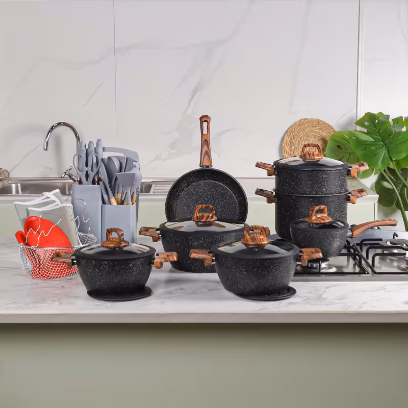 Batterie de Cuisine en Granite 37 Pièces - Falez