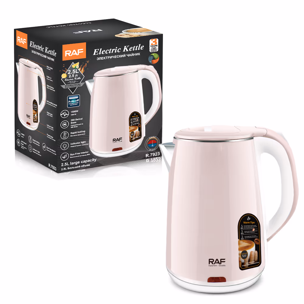  Bouilloire Électrique 2 L sans fil 1500W RAF – R.7923 Rose