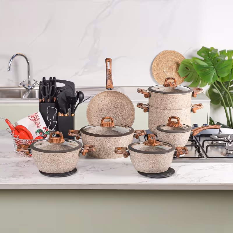 Batterie de Cuisine en Granite 37 Pièces - Falez