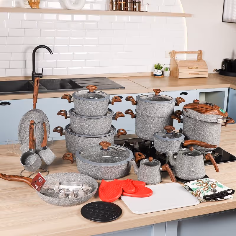 Batterie de Cuisine en Granite 50 Pièces - Falez 2