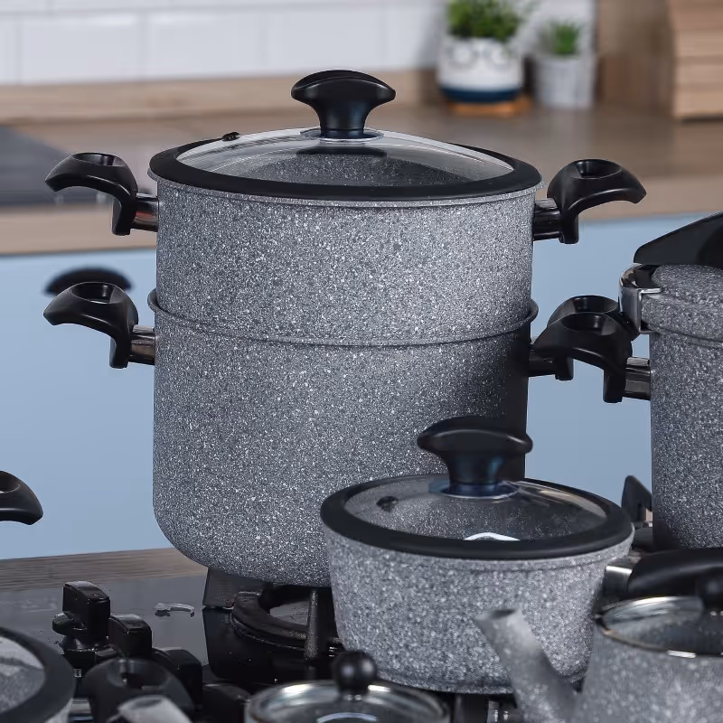 Batterie de Cuisine en Granite 50 Pièces - Falez 16