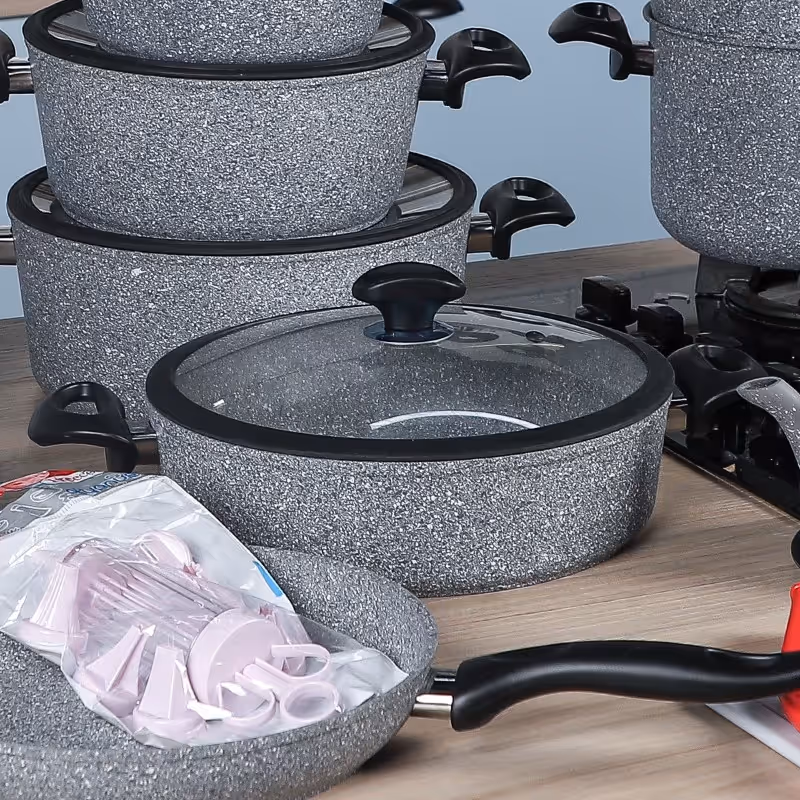 Batterie de Cuisine en Granite 50 Pièces - Falez 20