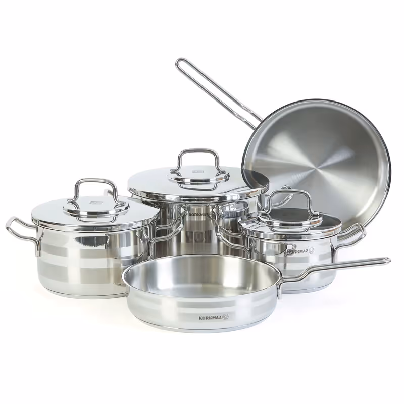 Batterie de Cuisine 8 Pièces korkmaz - A2055 Inox