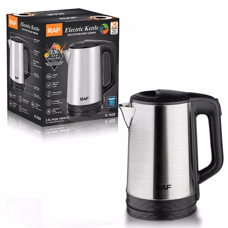 Bouilloire 2.3 L - 1800W Sans Fil RAF R.7928  Inox