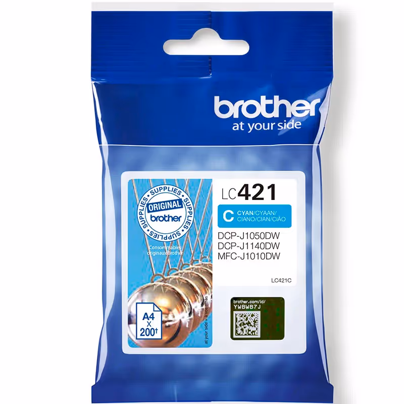 Cartouche BROTHER LC421C Original Jet d'encre Cyan