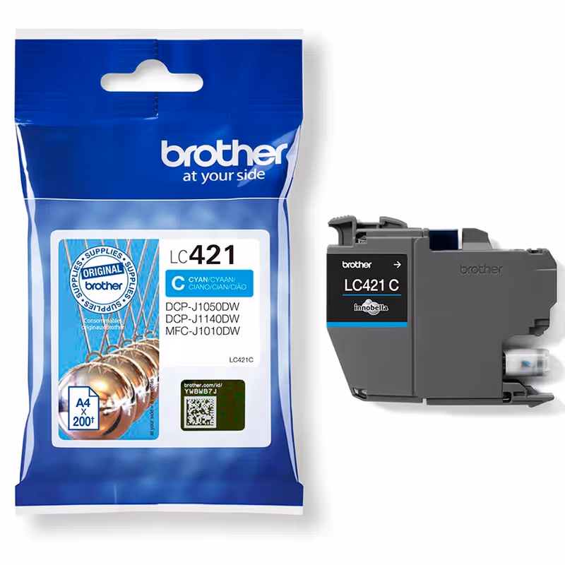Cartouche BROTHER LC421C Original Jet d'encre Cyan 2