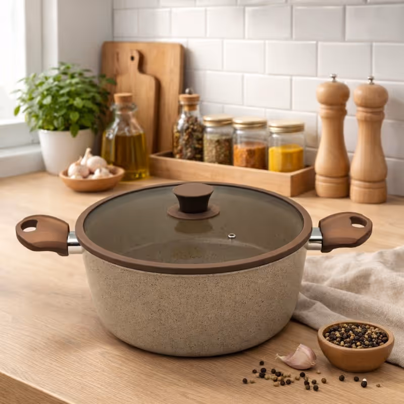 Faitout 20 cm en Granite Beige - MCS