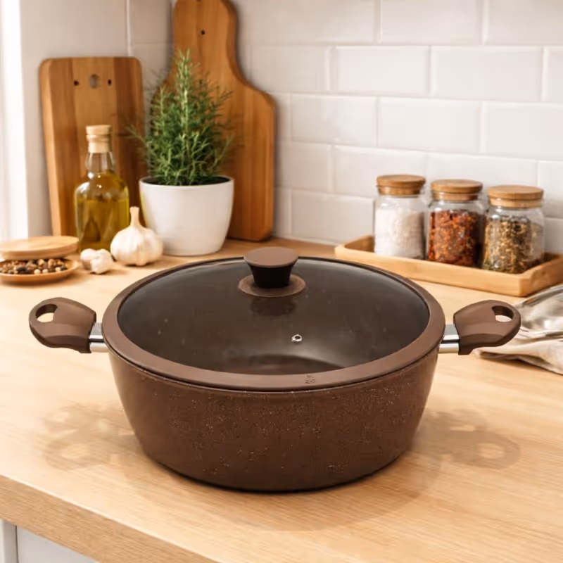 Faitout 24 cm en Granite crème - MCS