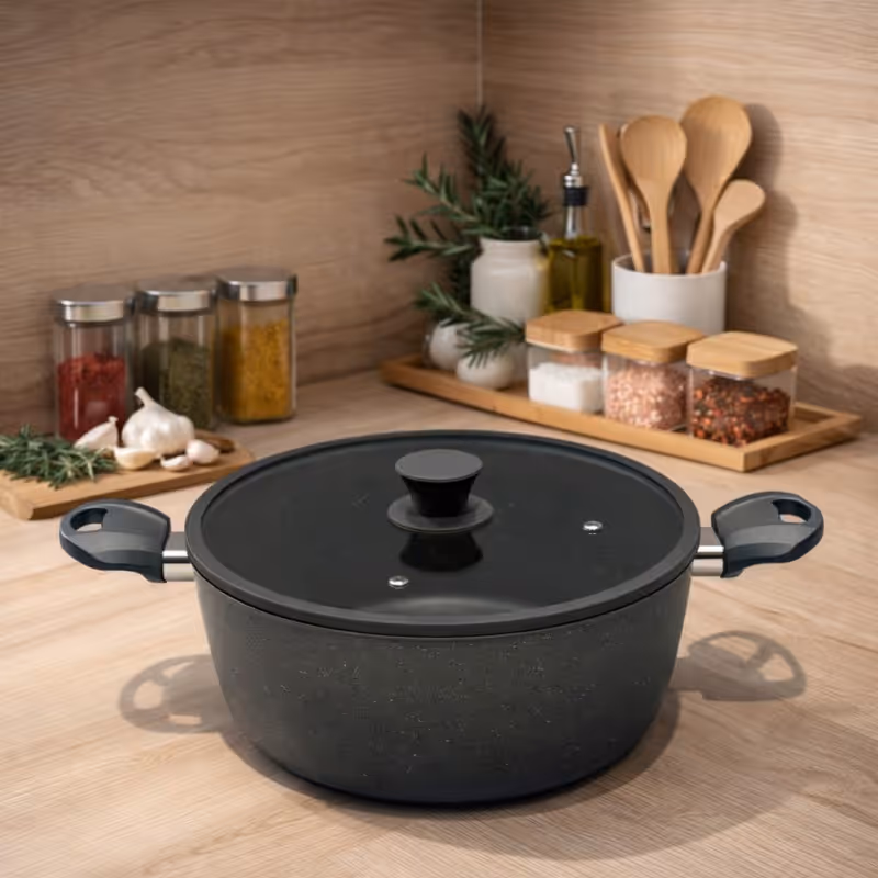 Faitout 24 cm en Granite gris - MCS