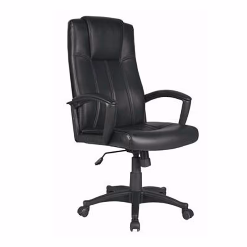 FAUTEUIL AVION DOSSIER HAUT En Simili Cuir Noir