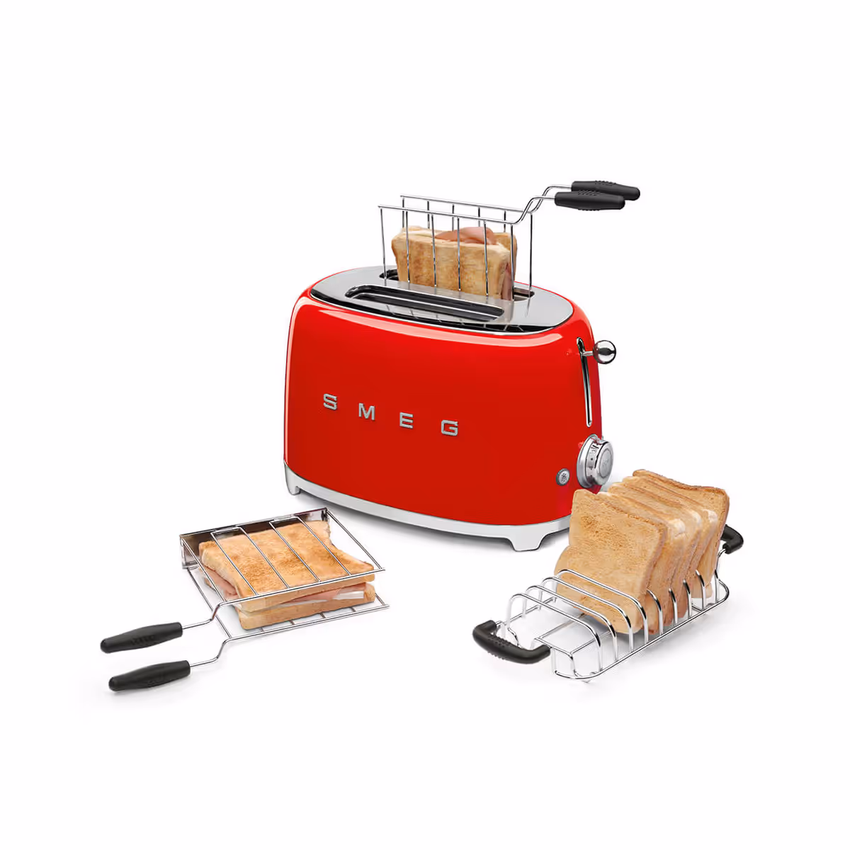 Grille Pain SMEG 2 Tranches 950W Rouge