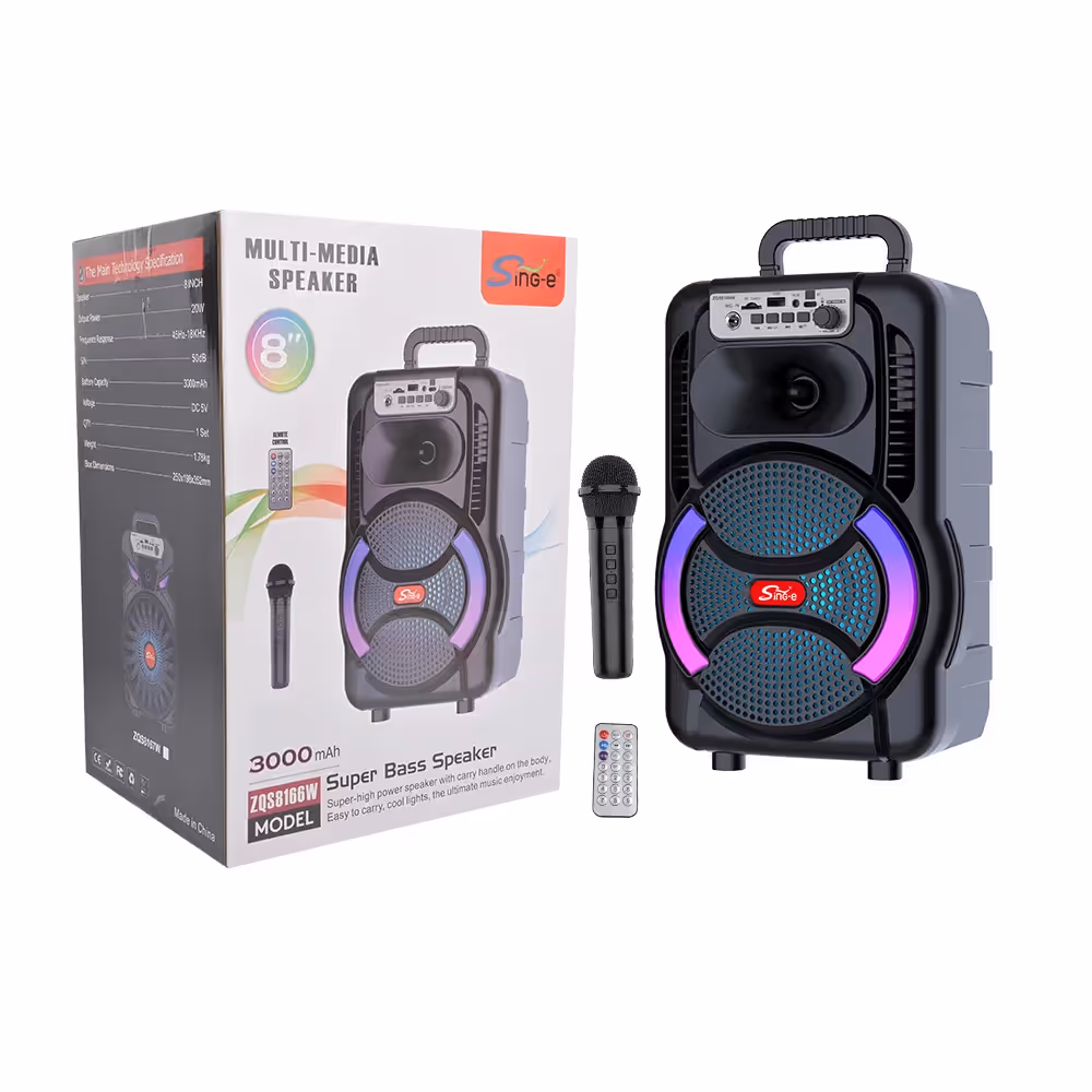Haut-parleur Karaoke avec microphone Sing-E ZQS8166W