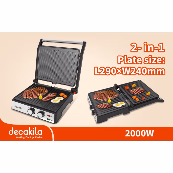 Grill à viande Decakila 2000W - KEEC079M 