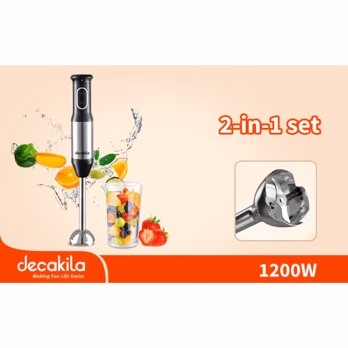 Mixeur Plongeant Decakila 1200W Noir -  2 vitesses - KEJB039M