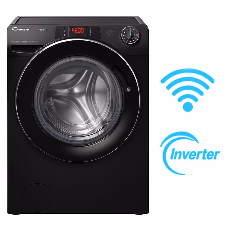 Machine À Laver Candy 11 Kg RO1411DMCBT Rapido Inverter Smart Noir 