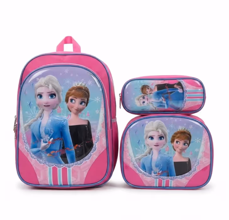 Cartable 3PCS 4ème-6ème Année SK-3pcs avec Trousse et Panier 4