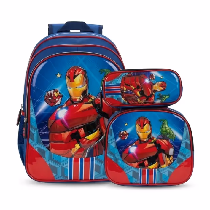 Cartable 3PCS 4ème-6ème Année SK-3pcs avec Trousse et Panier 3