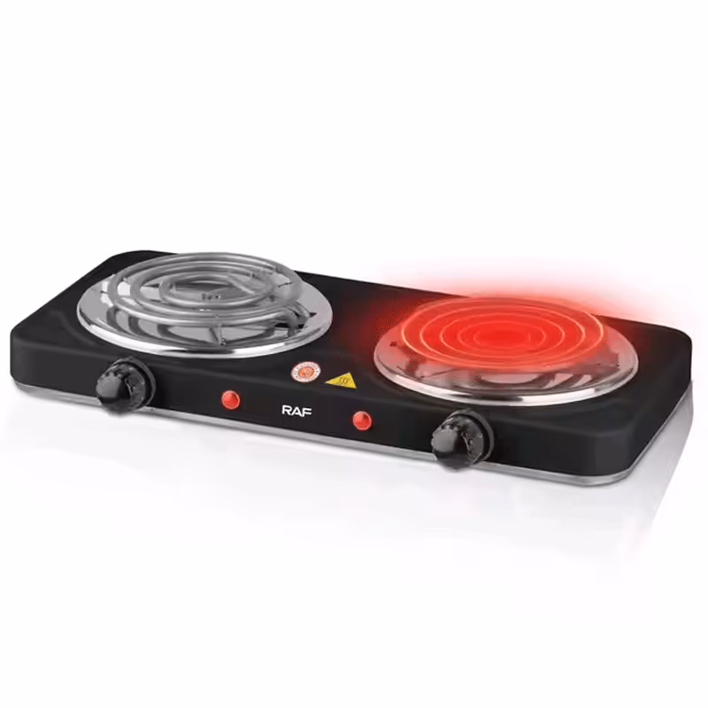 Plaque De Cuisson Électrique 2000W Raf - R.8020BB Noir