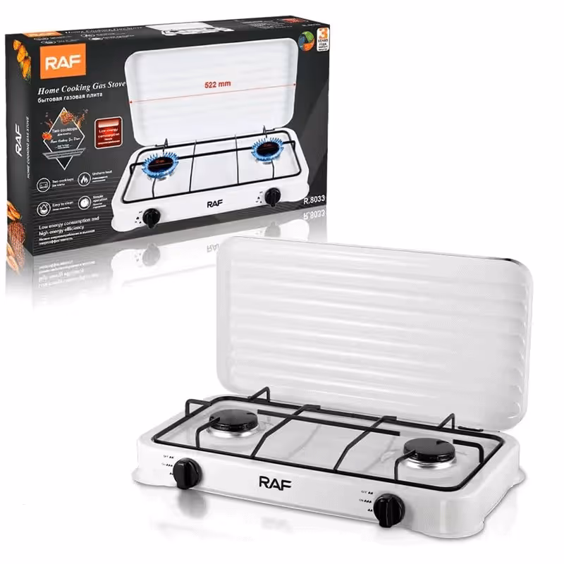 Réchaud à Gaz 2 Feux Raf - R.8033 Blanc