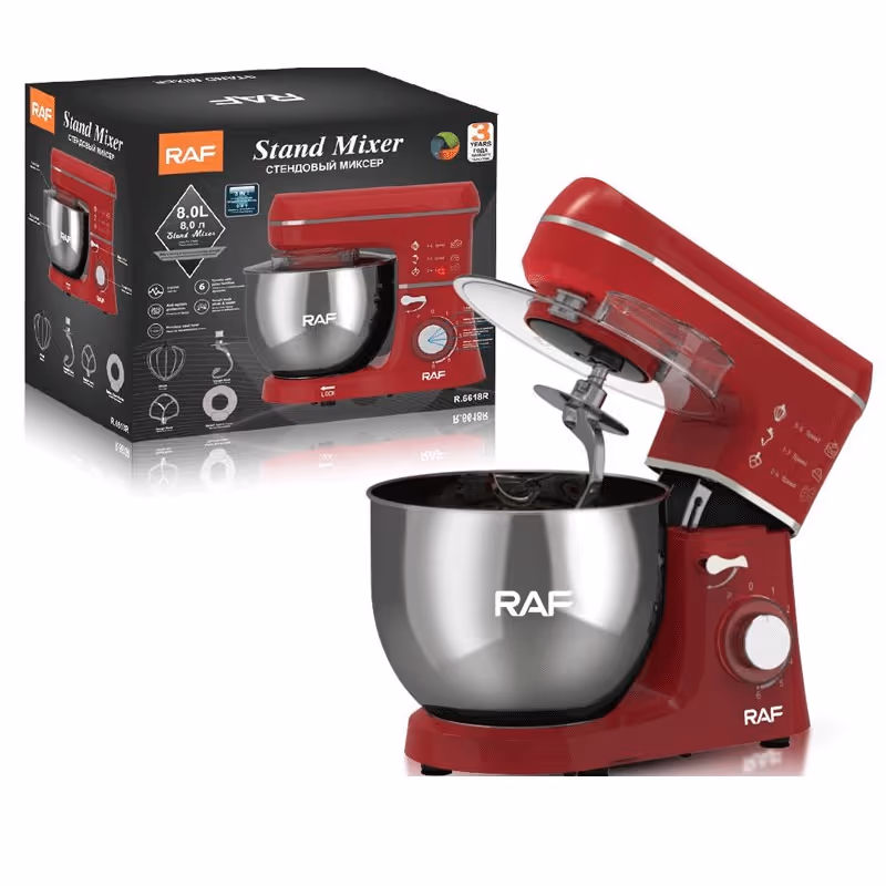 Robot Pétrin 1400W Raf - R.6618R Rouge