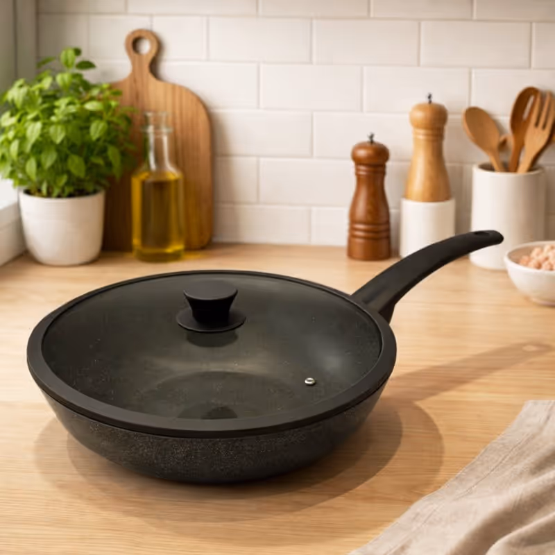 Sauteuse en Granite Ø28 cm Noir - MCS