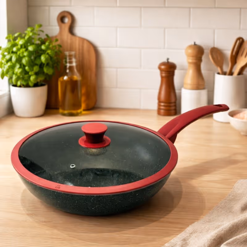 Sauteuse en Granite Ø28 cm Rouge - MCS