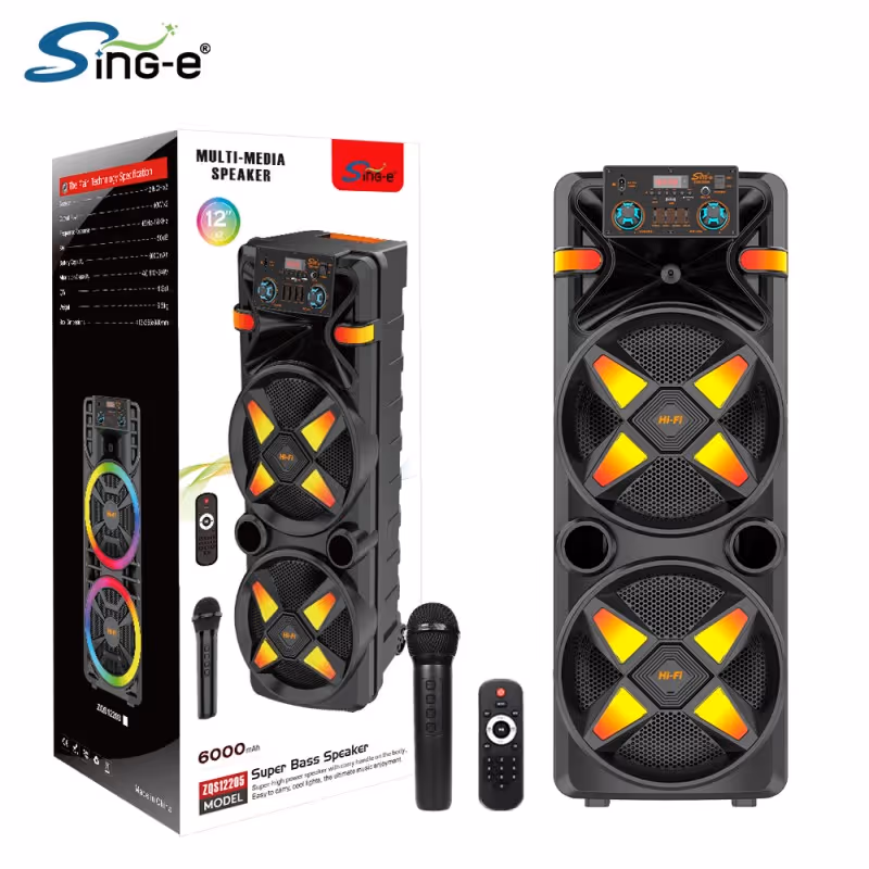 Système de sonorisation karaoké sans fil - Bluetooth active avec microphone Radio / SING-E ZQS12203-12205 